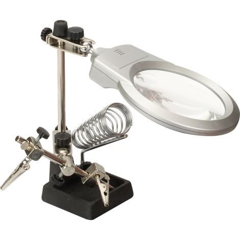 TrendLine Feinmechaniker-Set mit LED-Lupe dritte Hand Lötlupe (1/3)