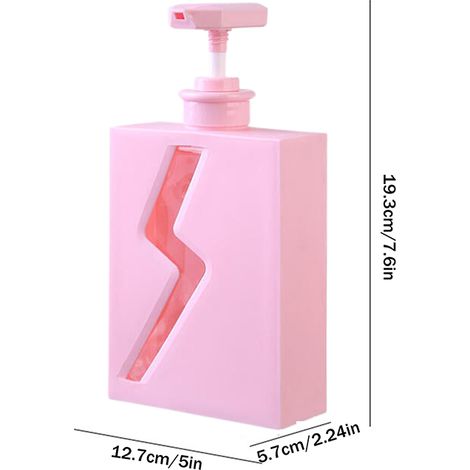 Nachfüllbarer 500-ml-Seifenspender für Badezimmer, für Lotion, Shampoo und Duschgel, rosa – AquaForge (1/5)