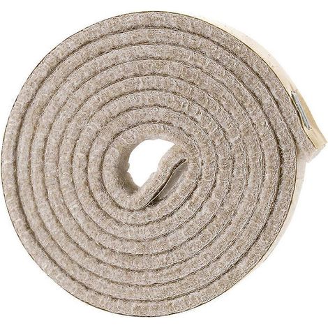 Rouleau de feutre adhésif autocollant (1,27 cm x 152 cm), couleur blanc crème pour surfaces (1/4)