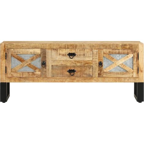 Maison Exclusive - TV-Schrank 110x30x45 cm Raues Mangoholz