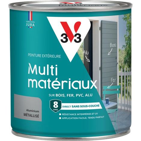 Peinture extérieure Multi-matériaux V33 Aluminium Métallisé 0,5L
