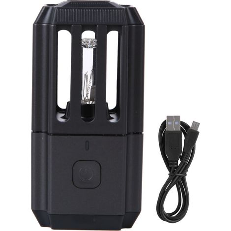 Lampe de poche UV rechargeable 5W, détecteur de fuites et fissures, batterie lithium intégrée, câble USB, ABS noir, outil de diagnostic. (1/5)
