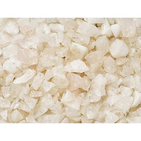Graniglia, granulato per giardino, Quarzo Bianco 8-20 mm (10 sacchi da 6 Kg)