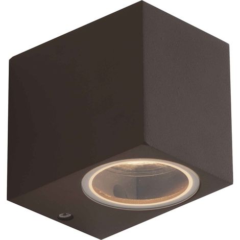 "Applique da esterno QUBO in alluminio bronzo IP54 9.3x8x6.7cm." (1/3)