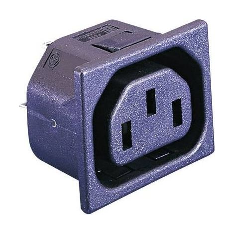 Bulgin PX0695/10/63 Connettore IEC PX Presa verticale Tot poli: 2 + PE 10 A Nero 1 pz.