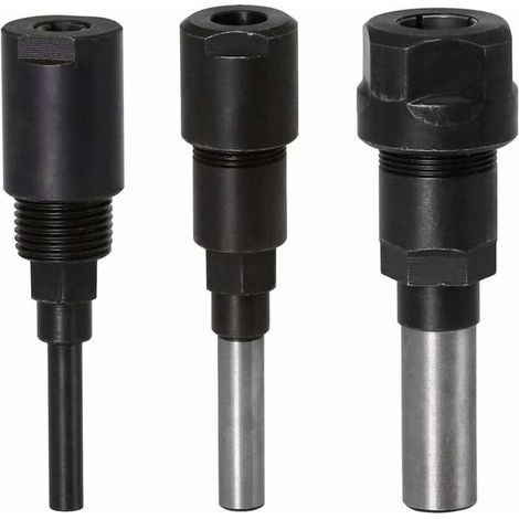 Fräser-Spannzangenverlängerung, Fräser-Spannzangenverlängerung und -Beschnitt, Verlängerung für Schneid- und Graviermaschinen, Holzbearbeitungs-Spannfutterhalter, Fräser (1/4" Schaft + 8 mm Schaft + 1 (1/5)