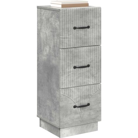 Maison Exclusive - Mobile con Cassetti Grigio Cemento 33 x 34,5 x 87 cm