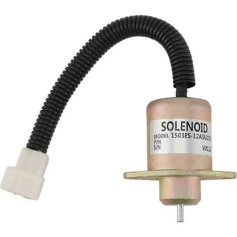 Électrovanne d'arrêt de carburant 25-26 12V 1503es 12a5uc5s - Précise et anti-interférences - Remplacement pour vanne d'arrêt de carburant de générateur (1/4)