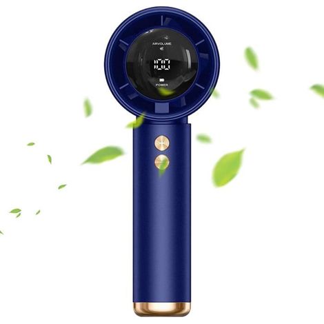 Ventilateur portable universel bleu, ventilateur turbo portable rechargeable, puissant circulateur d'air sans fil, alimenté par batt (1/4)
