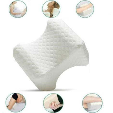 Oreiller Au Genou Coussin Jambe En Mousse À Mémoire De Forme Pour Genou Jambe Soulagement De Douleur Au Dos Douleur Aux 2 (1/4)