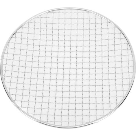 Grille de barbecue ronde de 25 cm de diamètre en acier inoxydable, maille de 1,5 mm, pour la cuisson (1/5)