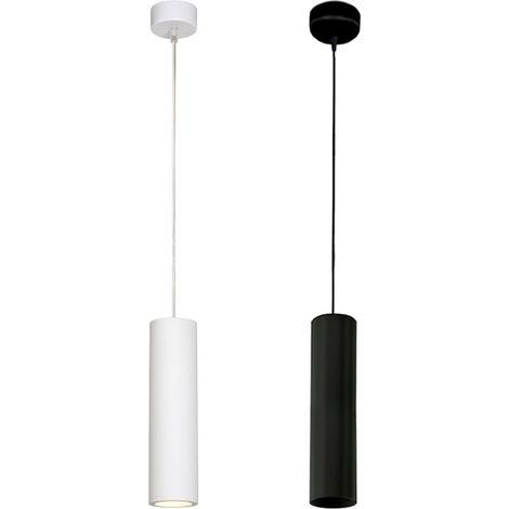 Lampada LED a Sospensione 30cm granato portalampada GU10 Bianco/NeroColore NERO