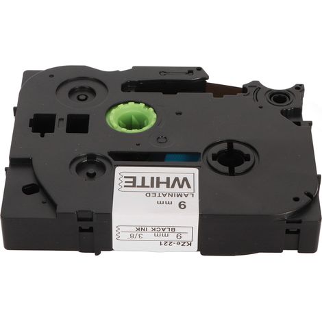 Ruban pour étiqueteuse 9 mm noir sur blanc, papier d'impression d'étiquettes pour imprimantes d'étiquettes LM210D, LP420 et LM500TS, 8 m (26,2 pi) (1/5)