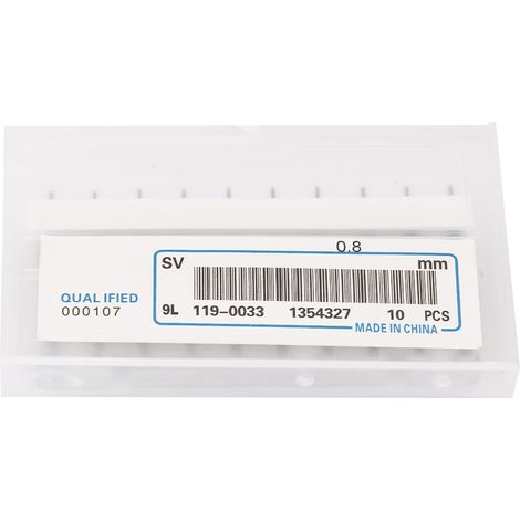 10 fraises carbure de tungstène revêtues bleues, fraises coniques 0,8 mm pour graveuse PCB et fraisage de précision. Lot de 10 outils de coupe pour machine CNC. (1/5)