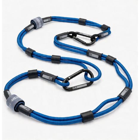 Sangle Élastique Réglable avec Crochet, Attache à Bagages pour Chariot de Camping, Corde de Remorquage pour Quai et Chien, Bleu 1,5 m 8 mm, 1 Pièce (1/5)