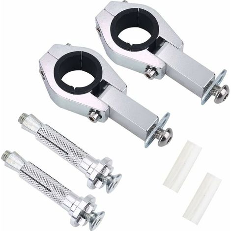 2pcs Protection de Chaussure Moto Kit de Montage de Pince de Protection pour la Main de Moto Universelle 28mm 1-1/8 pouces Pinceau de Protection Fixation Protège-mains (1/5)