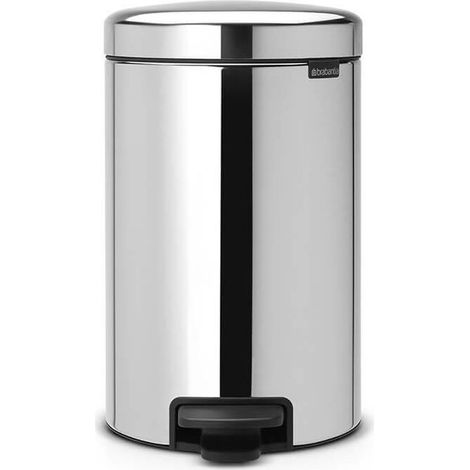 Pattumiera a pedale 12 litri in acciaio inox lucido brabantia (1/4)