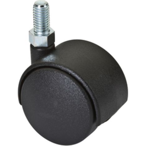 RUOTA NYLON GEMELLARE D 40 MM PERNO 6MAX10 MONT Q.TA 4