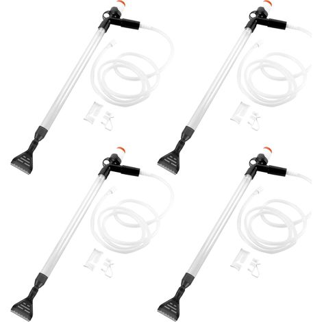 Lot de 4 aspirateurs et aquascaping pour aquarium avec outils en acier inoxydable - Nettoyant pour sable et changement d'eau (1/5)
