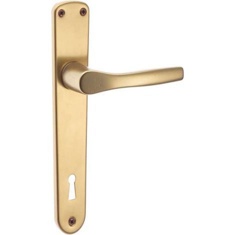 Maniglia bica con placca in alluminio anodizzato bronzato 90 mm