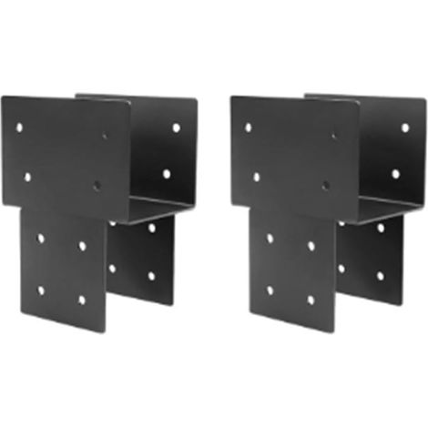 Support de Raccordement pour Poteau 4x4" (Intérieur 3.5x3.5"), Fixation en pour Renforcer Stabilité et Structure de Gazebo, Patio et Pergola en Bois, Lot de 2(2pcs) (1/5)