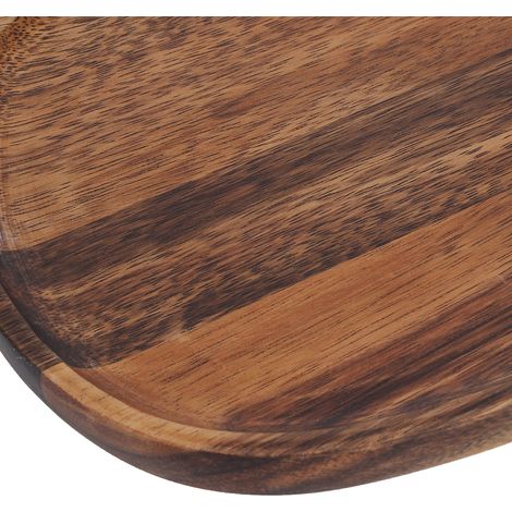 Plateau de rangement en bois irrégulier, organisateur de fruits et de collations, accessoire de table, décoration pour assiette de restauration rapide, 26 x 21 cm (1/5)