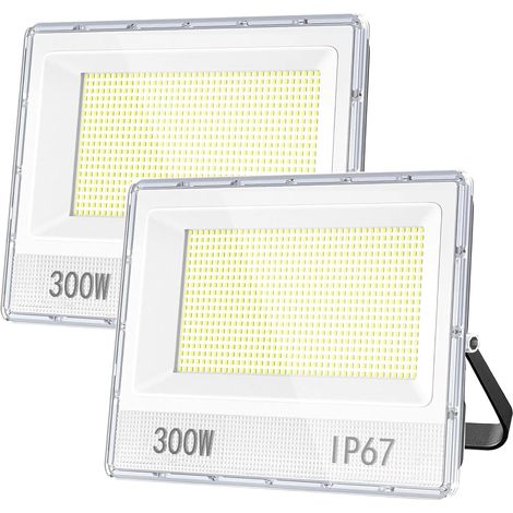 Projecteur LED Extérieur 300W,IP67 Spot LED Etanche 7000K Blanc Froid 30000LM Lampe Exterieur pour Terrasse Jardin Cour (1/5)