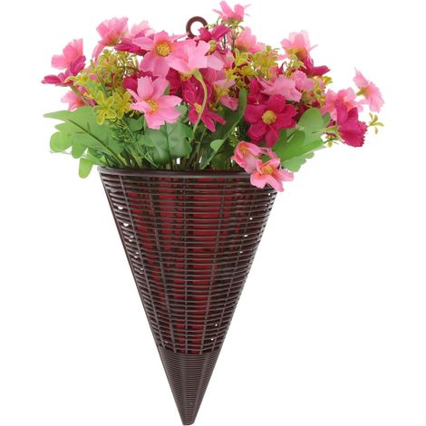 Blumenampelkorb für Haustür Rattankorb Kunstblume