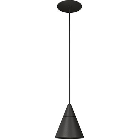 Suspension encastrée Zoe - Lampe suspendue conique LED 7 W, 38°, 3000 K, finition noir mat, IRC  90, UGR  19 - Beneito & Faure