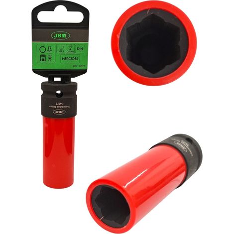 Chiave a bussola da 17 mm per dadi ruota mercedes da 1/2" JBM 14173 (1/5)