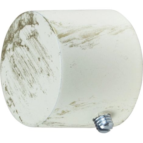 2 pomoli avorio oro a tappo terminale per tubo tende diametro 20 mm