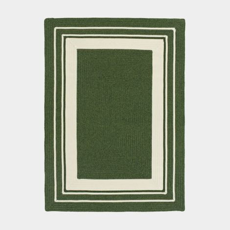 Tapis imitation fibres naturelles extérieur et intérieur - Provence - Vert forêt - 120 x 170 cm (1/3)