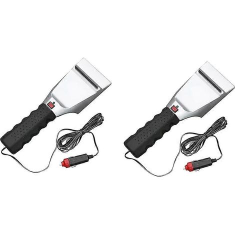 Lot de 2 Heated électrique Ice racloir pare brise Deicer Remover outil pour voiture pare brise neige dépose kit (1/5)