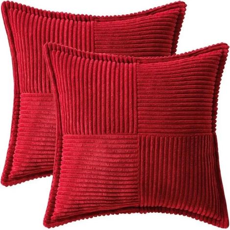 Set mit 2 Kissenbezügen 35×35 cm, bordeauxrot, im Bohème-Stil (1/4)