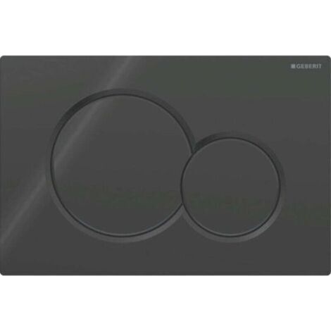 Plaque de déclenchement wc Geberit Sigma01 pour rinçage double touche: noir foncé RAL 9005 (115.770.DW.5) (1/4)