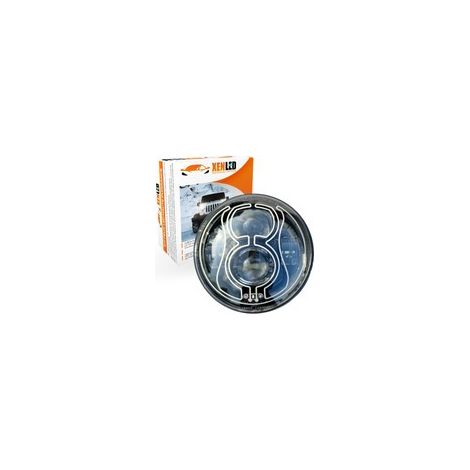 Phare LED Dégivrant Moto / Jeep 770H - Rond 7" 40W 4500Lms 5500K - Noir - XENLED Phare moto (1/5)