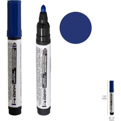 Marqueur permanent professionnel bleu (1/3)