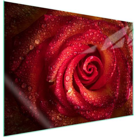 Plaque de protection en verre pour poêle 70x52 Rose (1/5)