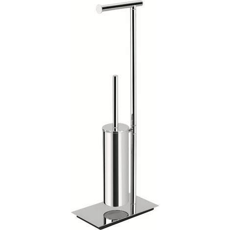 COLOMBO DESIGN Piantana porta rotolo e porta scopino sospeso Square codice prod: B99070CR