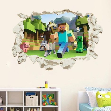Sticker Mural 3D - Décoration Murale Enfant - Autocollant 3D Pour Chambre Bébé Adolescent - Résistant Soleil Imperméable - 1 Pièce