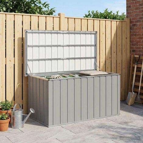 Boîte de rangement de jardin-Coffre de rangement-Stockage Rangement Gris 129x67x65 cm 719954 (1/5)
