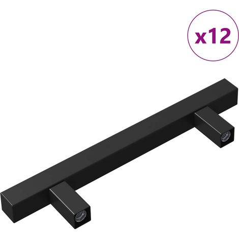 Cabinet Handle 12 pcs Black 150 x 12.3 x 35.2 mm vidaXL