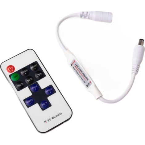 Contrôleur ruban LED mono RF 11 touches 6A 72W Ecolight