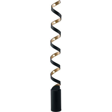 "Piantana LED HELIX in alluminio nero e oro 30W 4000K (Luce naturale)" (1/3)