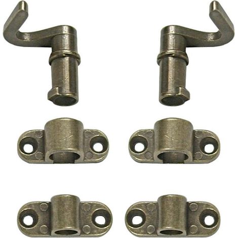 accesorios cerradura falleba metalico cuero duver 1gancho dcha+ 1izda,2puentes gancho+ 2puentes varilla. (1/2)