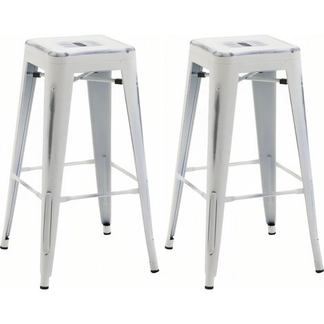 Lot de 2 tabourets de bar Joshua Blanc antique (1/5)