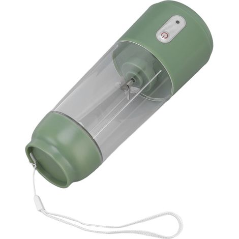 Wiederaufladbare, kabellose, tragbare Mixflasche, Mini-Elektro-Zitruspresse mit integriertem Lithium-Akku, kleiner Entsafter für unterwegs, hellgrün (1/5)