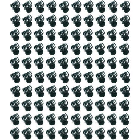 Lot de 100 mini pinces à orchidées en plastique, clips de support pour plantes de jardin, clips droits faciles à utiliser, clips de support durables pour tiges, vignes, fleurs de jardin (1/4)