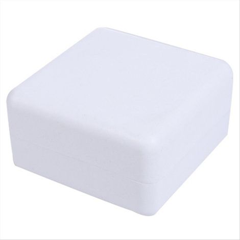 Porte-savon avec couvercle et bande de fixation, blanc, pour salle de bain (1/5)
