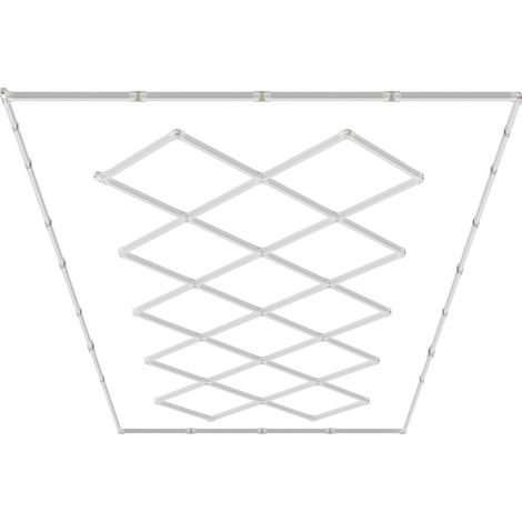 VEVOR Lampes de Garage LED, 14 Carres, Plafonnier deAtelier Blanc Froid, 88000 lm, 6500 K, Eclairage de Garage a Faire Soi-meme Super Lumineux pour Sous-sol, Entrepot, Atelier de Beaute Automobile